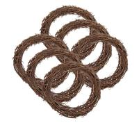Abaodam 6pcs Coffee Vine Ring Bird for Parrots and Birds Chewable and Bite-resistant Hanging Perch and Desktop Play