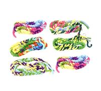 Abaodam 6pcs Colorful Cotton Rope Climbing Toy for Hamsters and Parrots Fun Swing Bridge with Hooks for Exercise and Entertainment Suitable for Budgies Lovebirds and Small Birds