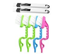 Abaodam 6pcs Crevice Cleaning Brush for Kitchen and Window Gaps Multi-color Bristles with Sturdy Handle Dust and Dirt Remover for Stove Sink Sliding Doors Bathroom Tracks