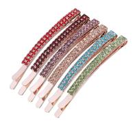 Abaodam 6pcs Crystal Hairpin Rhinestone Hair Accessories Elegant Charming Eye-catching Design Assorted Color for New Year Party Assorted style