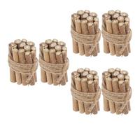 Abaodam 6pcs Decorative Logs Mini Firewood Pile Ornament Landscape Prop for Doll House Realistic Design
