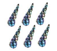 Abaodam 6pcs DIY Unicorn Horn Headbands for Costume Hair Accessories Rainbow Scaled Party Headdress Birthday Holiday Carnival Fairy Tale Theme