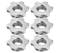 Abaodam 6pcs Dumbbell Locking Nut Set Universal Self-locking Barbell Collar with Cast Iron Material and Easy Installation for Secure Weight