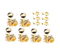 Abaodam 6pcs Electric Guitar Locking Tuner Machine Gold Tuning Pegs High Precision Mechanism for Right-handed Guitars String Stability and Easy Installation