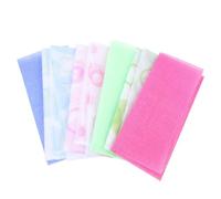 Abaodam 6pcs Exfoliating Nylon Bath Towels with Rich Foam for Comfortable Shower and Bathing, Practical Long Body Wash Cloths for Camping Trips and Weekend Hotel Stays