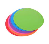 Abaodam 6pcs Flat Disc Soccer Spot Markers for Football Training Weather Resistant Agility Practice Discs High Visibility Colored Sports Training Markers for Skill Development and