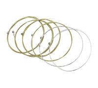 Abaodam 6pcs Folk Guitar Strings Pack Brass Musical Strings for Acoustic Guitar Replacement Wear Resistant Easy to Use Lasting Service Life Precision Crafted for Tone