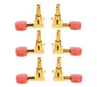 Abaodam 6pcs Full Sealed Acoustic Guitar Tuning Pegs with Oval Knob Keys Wear-resistant String Tuners for Folk and Electric Guitars Dustproof Machine Heads for Easy Installation and