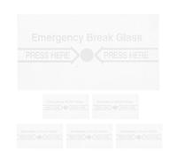 Abaodam 6pcs Glass Fire Alarm Break Glass Accessory with Temperature Resistance and False Alarm Reduction, Resettable Call Point Cover for Indoor Emergency Use