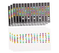 Abaodam 6pcs Guitar Fretboard Stickers for Beginner Aids for Acoustic Electric Guitar Includes Scale Assistant and Assorted Colours for Learning Random Color