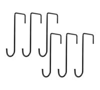 Abaodam 6pcs Heavy Duty Planter Hooks Black Fence Hangers for Plants Bird Feeders Tree Branch Hanging Garden Hooks for Indoor Outdoor Patio Use