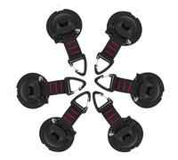 Abaodam 6Pcs Heavy Duty Suction Cup Anchors with Safety Hooks, Strong Black Suction Cup Tie Downs for Car Awnings, Camping Tarps, Boats, and Outdoor Tent Accessories