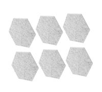 Abaodam 6pcs Hexagon Acoustic Panels Sound Absorbing Insulation Boards for Home and Studio Use Lightweight Polyester Fiber Soundproofing Panels Easy to Install Grey Color