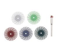 Abaodam 6pcs Impeller Slit Grinding Wheels for Jewelry Metalworking Woodcarving DIY Projects Elastic Rotating Polishing Discs for Narrow Areas with Scratch Resistance