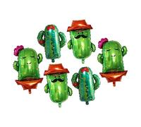 Abaodam 6Pcs Large Cactus Balloons Vibrant Cactus Decorations for Birthday Parties Showers and Weddings and Fun Party Props for Celebrating Summer and Mexican Themes