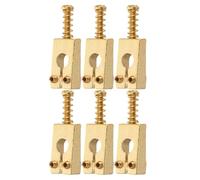 Abaodam 6pcs Metal Guitar Saddles for Tremolo Bridge Upgrade with Roundhole Design Stable String Alignment and Luxury Finish String Electric Guitars Professional Replacement Parts