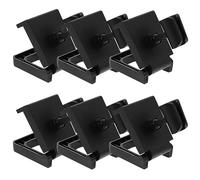 Abaodam 6Pcs Mini Adjustable Mobile Microphone Stand Black Desk Mount Clamp for Singing Recording Compatible Smartphones and Tablets