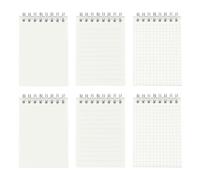 Abaodam 6pcs Mini Notepad Set with Cover, Easy to Turn Pages, Multipurpose Pp and Paper Material, Simple Design for Office and Writing A Summary