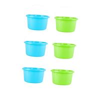 Abaodam 6pcs Mini Plastic Beach Buckets Set, Color Random, Lightweight Sand and Preschool Outdoor Play Random Color