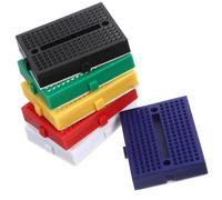 Abaodam 6pcs Mini Solderless Breadboards Small Experiment Boards for Laboratory Science Projects Interlocking Circuit Prototyping Kit with Color-coded Design