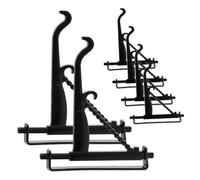 Abaodam 6Pcs Miniature Black Alloy Hooks for Dollhouse Light Hanging, Small Dollhouse Accessories for Fairy Garden and Outdoor Scene Decoration