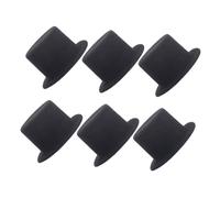 Abaodam 6pcs Miniature Black Formal Top Hats for Doll Accessories Pet Crafts Christmas Decorations DIY Handmade Projects
