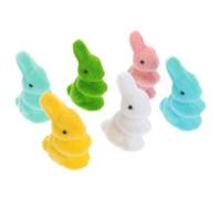 Abaodam 6pcs Miniature Bunny Statues Foam Easter Party Table Decorations