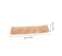 Abaodam 6pcs Miniature Natural Straw Thatch Roof for DIY Crafts Handcrafted Tiny Grass Roofs for Fairy Houses and Rustic Dollhouse Decorations Flexible Artificial Straw