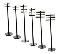 Abaodam 6pcs Miniature Telegraph Poles for Garden Light Model Train Layouts Accessories for DIY Miniature Landscapes and Railway Scenery
