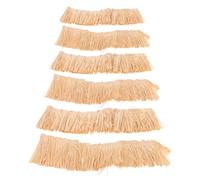 Abaodam 6pcs Miniature Thatch Roof Lightweight Artificial Straw for DIY Mini Roof Crafting Natural Straw Hay for Fairy Gardens Dioramas and Micro Landscape Decoration