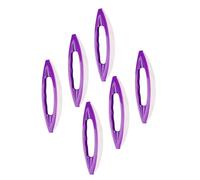 Abaodam 6pcs Nail Art Buffer Polish Brush Nail Polisher Portable Polishing Tool with Purple Sheepskin for Professional and Home Use