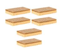 Abaodam 6pcs Natural Fiber Kitchen Sink Dish Towel Set with Large Bowl Scrubber and Sturdy Cotton Sponge for Tableware Cleaning and Dishwashing