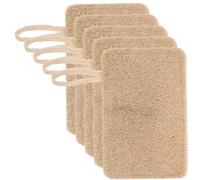 Abaodam 6pcs Natural Loofah Kitchen Sponges Dual-Sided Dishwashing Scrubbers with Strong Water Absorption and Non-Scratch Surface for Home Cleaning