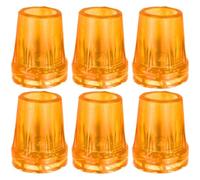 Abaodam 6pcs Non-Slip Thickened Rubber Tips for Walking Cane Crutches, Trekking Pole Foot Covers 22mm Hole, Yellow Crutch Pads for Winter Use and Outdoor Mobility Support