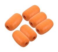 Abaodam 6pcs Orange Oval Foam Netting Floats Buoys for Marine Anchor, Crab Fishing, Dock Rope and Kayak Rope Floats, Sturdy PVC Buoy Markers for Pool and Water Use