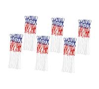 Abaodam 6pcs Outdoor Basketball Nets Thickened Red White Blue Durable Training Net for Standard Loop Hoop Replacement Fits Indoor and Outdoor Frames