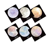 Abaodam 6pcs Planet Self-stick Notes Set round Moon, Earth, Mars, Mercury Memo Pads for School and Office Writing, Cute Paper for Business and Study Use