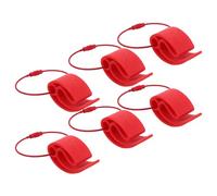 Abaodam 6pcs Plastic Flying Disc Clips for Organized Storage and Easy Hanging with Detachable Ring and Removable Lanyard, Portable Disc Clamp for Outdoor Adventures and Daily Use