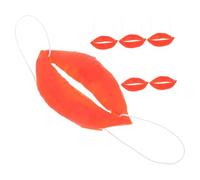 Abaodam 6Pcs Plastic Funny Cosplay Props Big Sausage Lips with Elastic Band Tricky Clown Mouth for Carnival Party Masquerade and Wedding Day Joking Entertainment