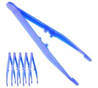 Abaodam 6pcs Plastic Reptiles Feeding Clip Tweezers for Lizards and Spiders Convenient and Easy to Use Reptile Food Tongs at Home Or Outdoors