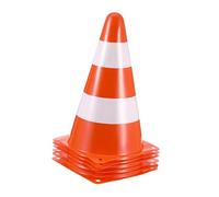 Abaodam 6pcs Plastic Traffic Cones High Visibility Portable Road Safety Marking Cones for Traffic Management Construction Parking Stackable Design