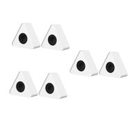 Abaodam 6pcs Portable Recording Mic Clip Lavalier Singing Microphone Stand Abs Injection Molding Triangle Shape Logo Flag Station