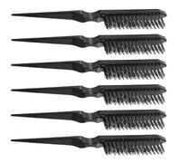 Abaodam 6pcs Professional Three Row Hair Combs Set for Hairdressing Grooming Combs Suitable for Most Kinds of Hair Made of Sturdy Abs and Pp for Travel