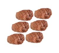 Abaodam 6Pcs PVC Fake Meat Models Beef Block Simulation for Kitchen Decor Restaurant Display Photography Props