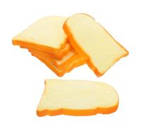 Abaodam 6pcs Realistic Faux Bread Props Made of Sturdy PU Material for Kitchen and Wedding Decor Miniature Toast Slices for Bakery Display Home Party and Dollhouse Decoration