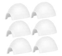 Abaodam 6Pcs Realistic Igloo Figurines Polar Model Miniature Home Decor for S Educational Playroom Ornament