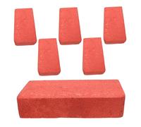 Abaodam 6pcs Red Foam Bricks Movie Props Realistic Simulation Blocks for Stage Performance Tricks Halloween Comedy Reusable Lightweight Bricks