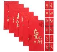 Abaodam 6pcs Red Packets Chinese Money Pouches Paper Envelopes with Adorable Dragon Pattern and Blessing Words Lightweight Safe to Use Festive Creative Design for New Year