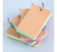 Abaodam 6pcs Refillable Ring Notes Pads with Binder Ring Design, Assorted Colour Paper Notepads with Blank Inner, for Stationary and School Supplies Random Color