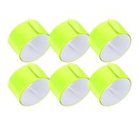 Abaodam 6pcs Reflective Snap Band Reflector Strips Pvc Steel Plate Slap-on Design Protects Pants High Visibility for Adults Elderly on The Way to School Random Color